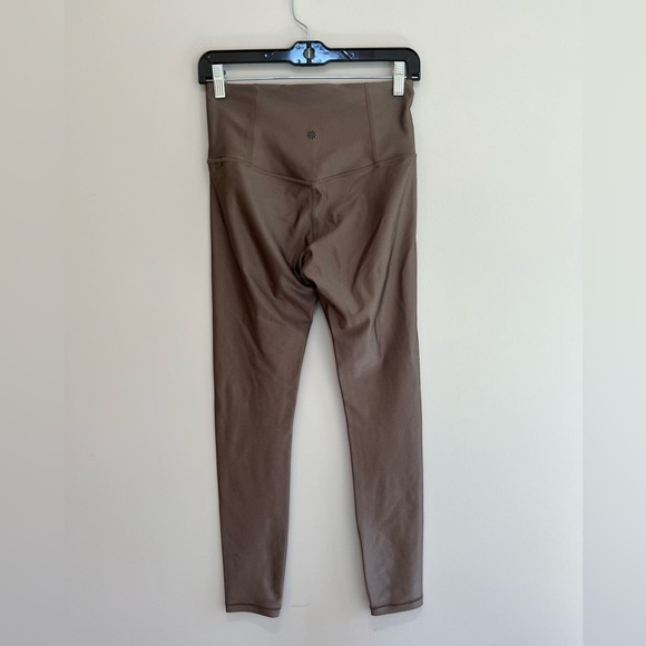 Athleta Elation Shine Tight Leggings in Metallic Bronze 'Coffee House', size S - Picture 3 of 8